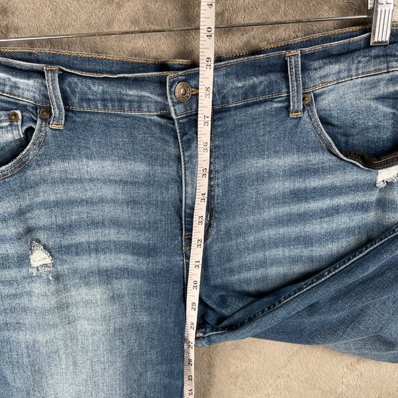 RSQ Slim Straight Jeans Men’s 38x30 Blue Distressed Faded Wash Denim Casual - Picture 6 of 7